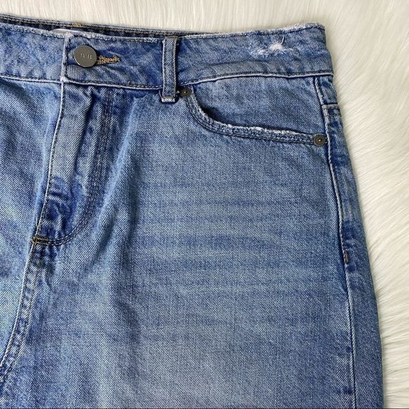 PAIGE Alethea Mid-Rise Distressed Jean Skirt - Picture 4 of 10